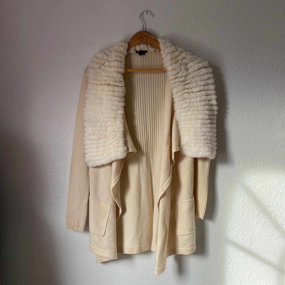 Theory rabbit fur sweater